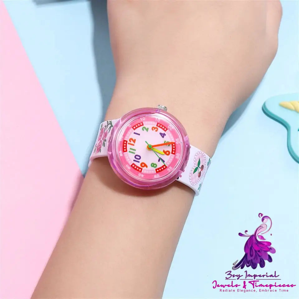 Cute Cartoon Silicone Transparent Watch