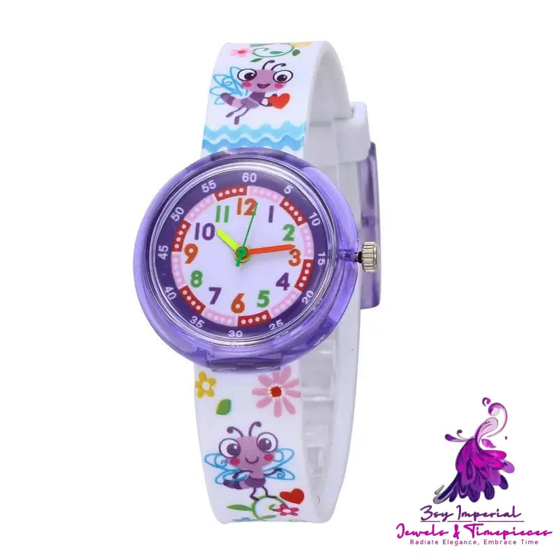 Cute Cartoon Silicone Transparent Watch