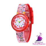 Cute Cartoon Silicone Transparent Watch