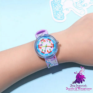 Cute Cartoon Silicone Transparent Watch