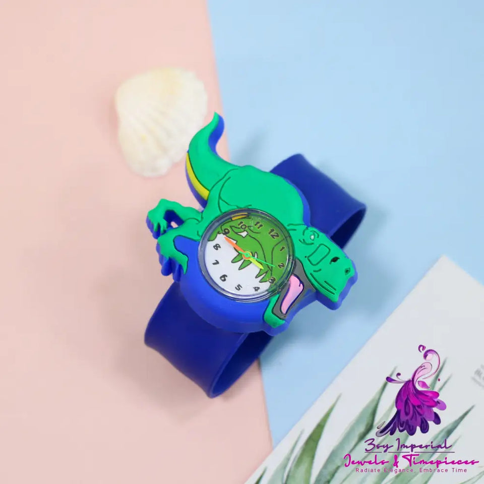 Cute Cartoon Silicone Snap Watch