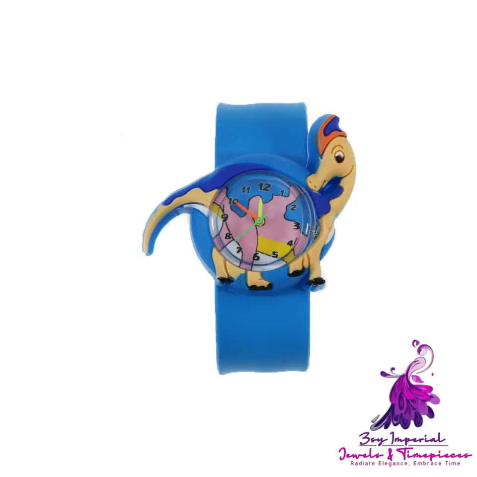 Cute Cartoon Silicone Snap Watch