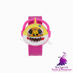 Cute Cartoon Silicone Snap Watch