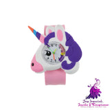 Cute Cartoon Silicone Snap Watch