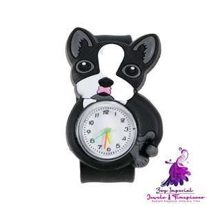 Cute Cartoon Silicone Snap Watch