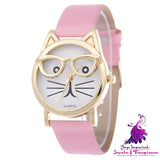 Cartoon Cat Student Quartz Watch