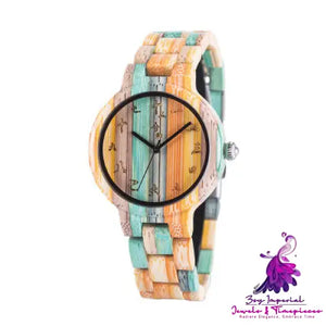 Colorful Wooden Couple Watches