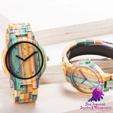 Colorful Wooden Couple Watches