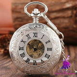 Retro Carved Hollow Pocket Watch