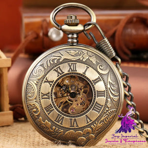 Retro Carved Hollow Pocket Watch