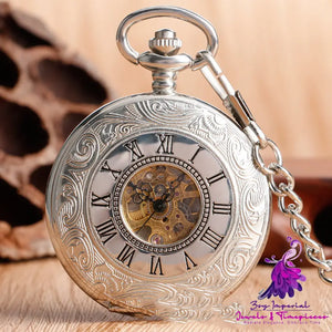 Retro Carved Hollow Pocket Watch