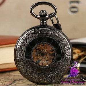 Retro Carved Hollow Pocket Watch