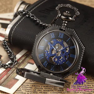 Retro Octagonal Mechanical Pocket Watch