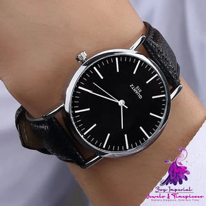 Ultrathin Fashion Casual Couple Belt Watch for Men and Women