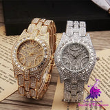 Diamond Inlaid Waterproof Casual Quartz Watch