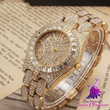 Diamond Inlaid Waterproof Casual Quartz Watch