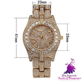 Diamond Inlaid Waterproof Casual Quartz Watch