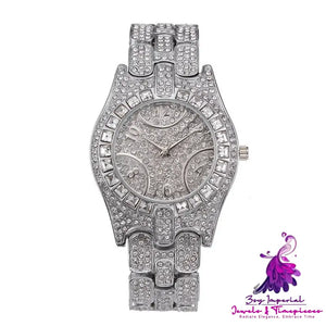 Diamond Inlaid Waterproof Casual Quartz Watch