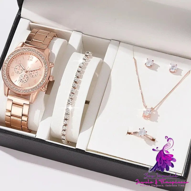 Fake Three Eyes Women’s Casual Watch Set