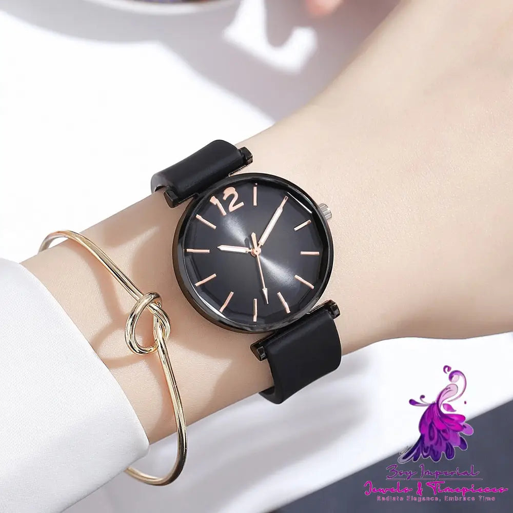 Women’s Fashion Gradient Silicone Casual Watch