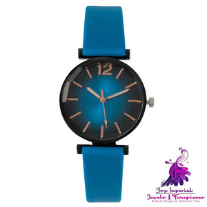 Women’s Fashion Gradient Silicone Casual Watch