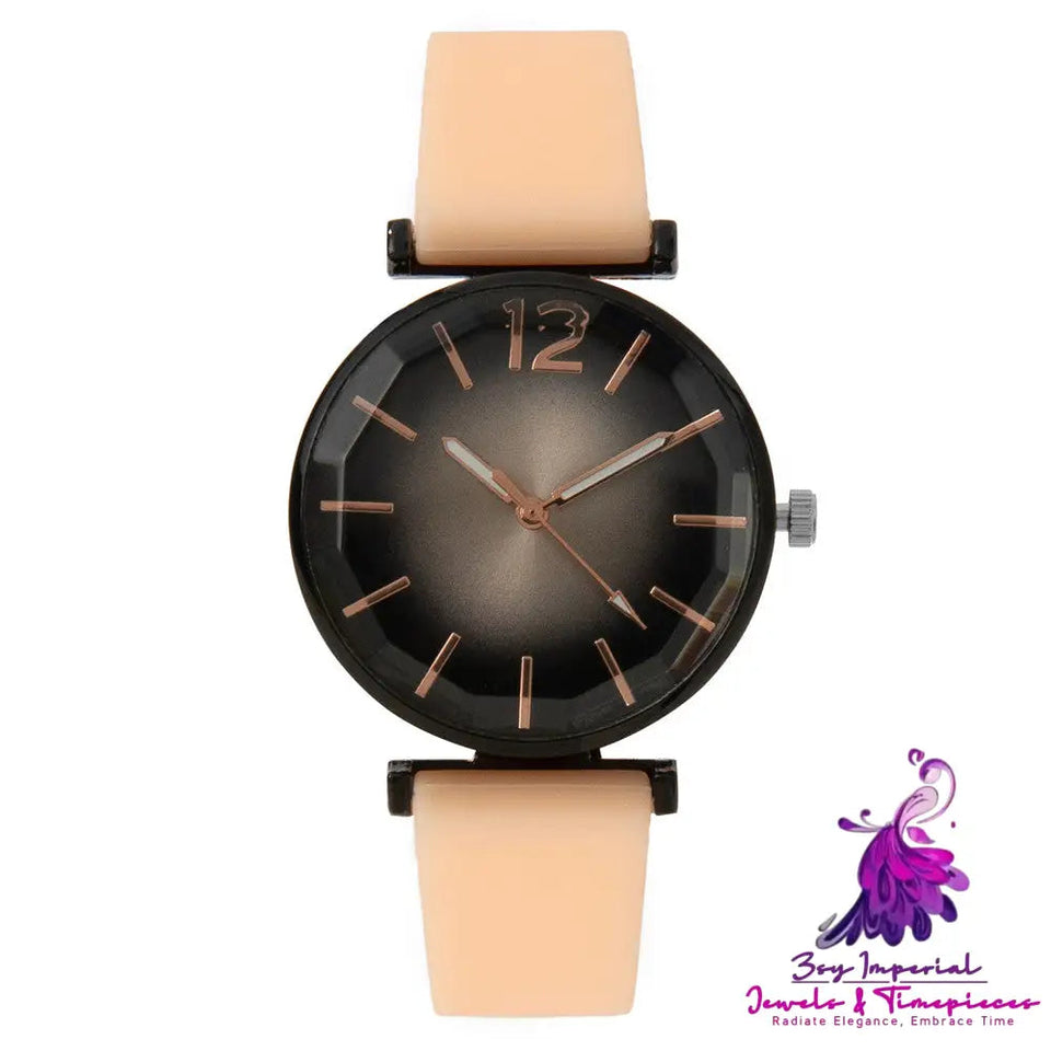 Women’s Fashion Gradient Silicone Casual Watch