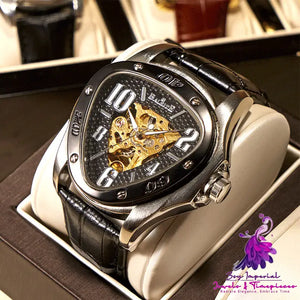 Fashion Casual Hollow Triangle Mechanical Watch