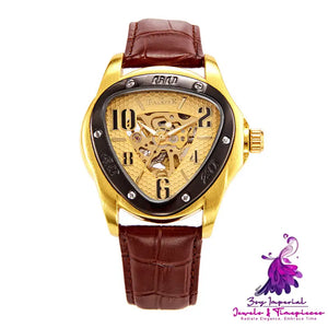 Fashion Casual Hollow Triangle Mechanical Watch