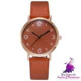 Casual Fashion Numbers Leather Belt Quartz Watch