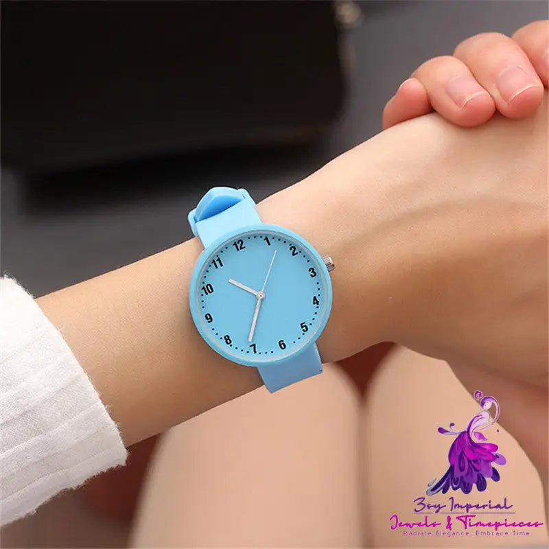 Korean Style Casual Jelly Quartz Watch for Students