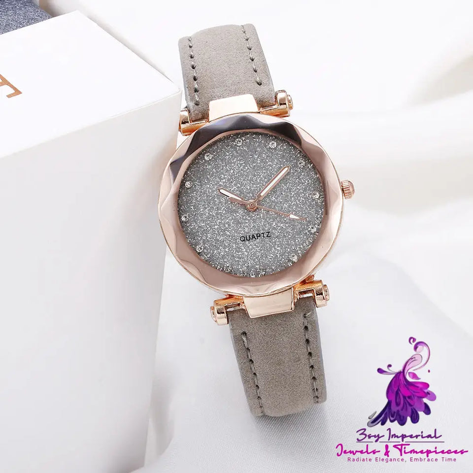 Starry Sky Leather Women’s Watch