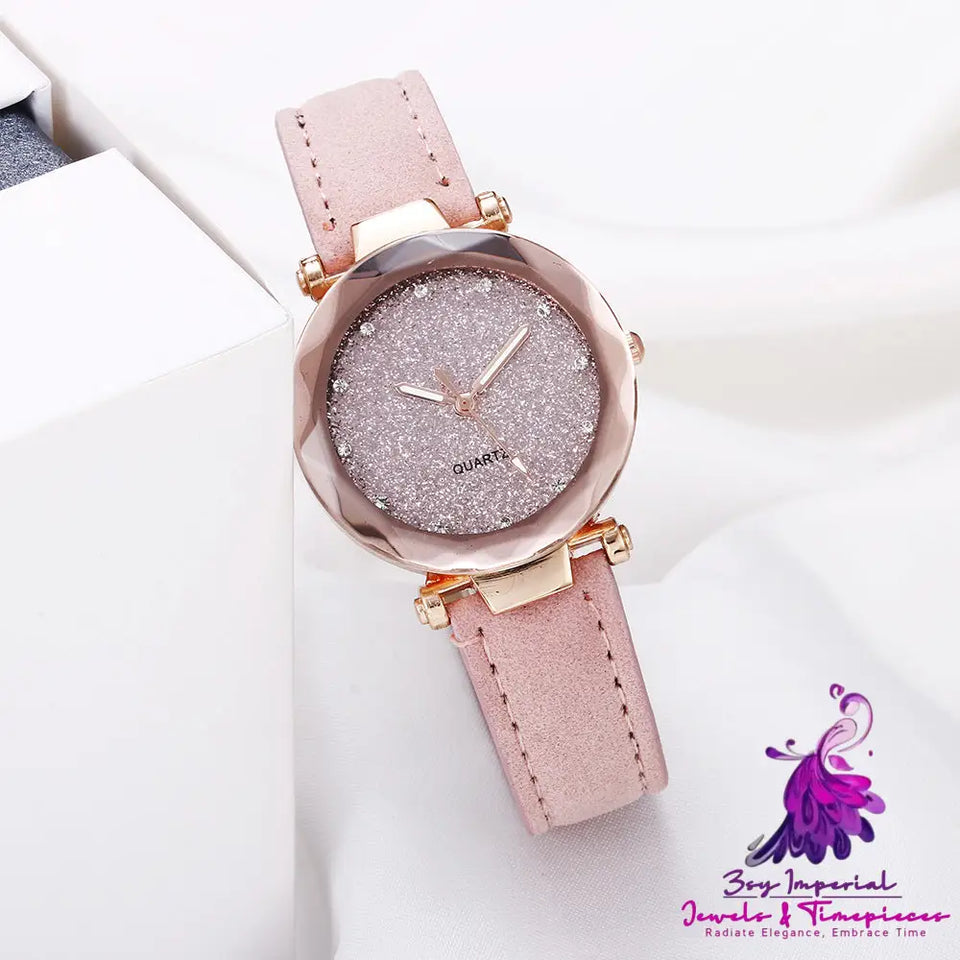 Starry Sky Leather Women’s Watch