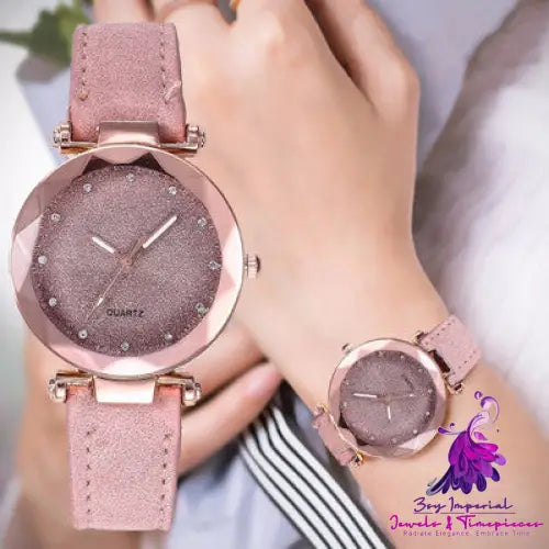 Starry Sky Leather Women’s Watch