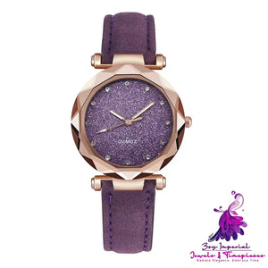 Starry Sky Leather Women’s Watch