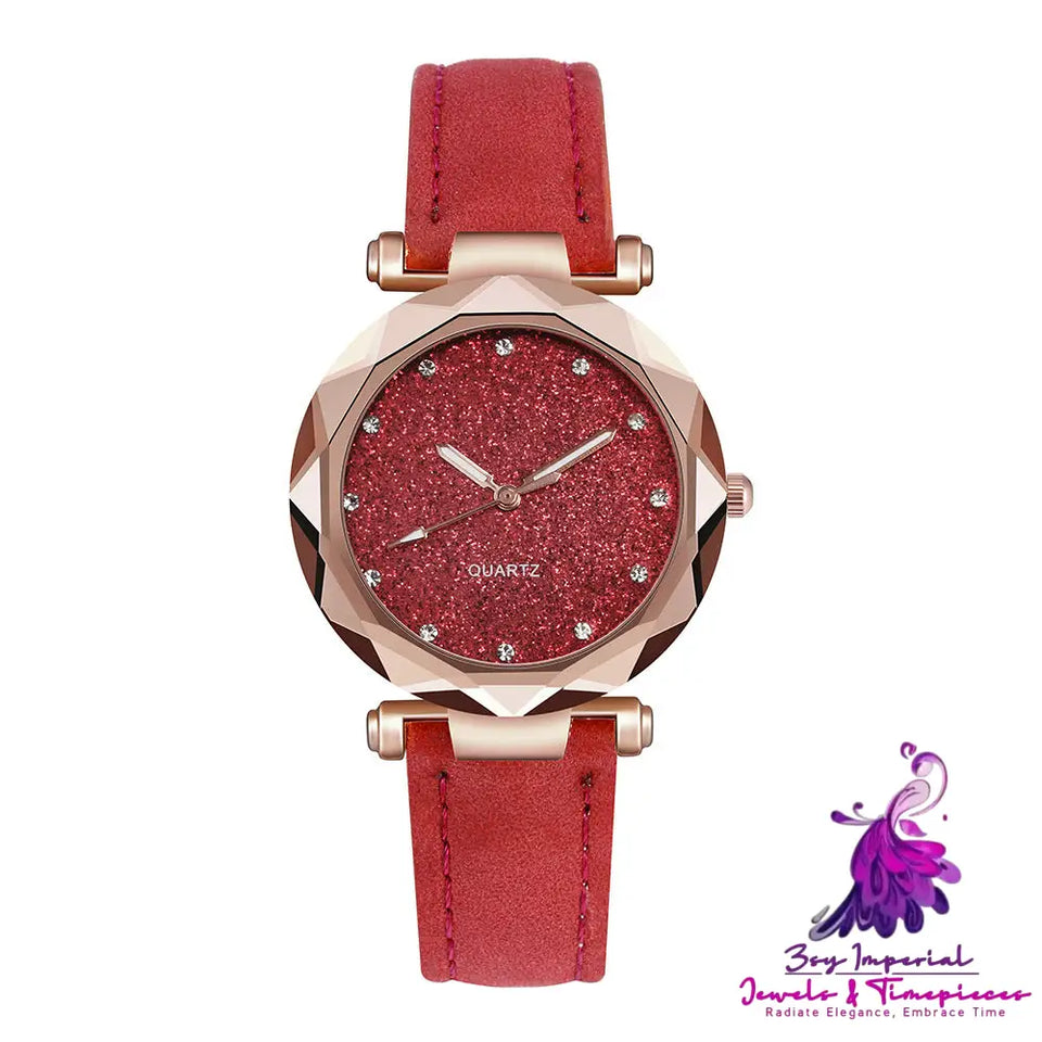 Starry Sky Leather Women’s Watch