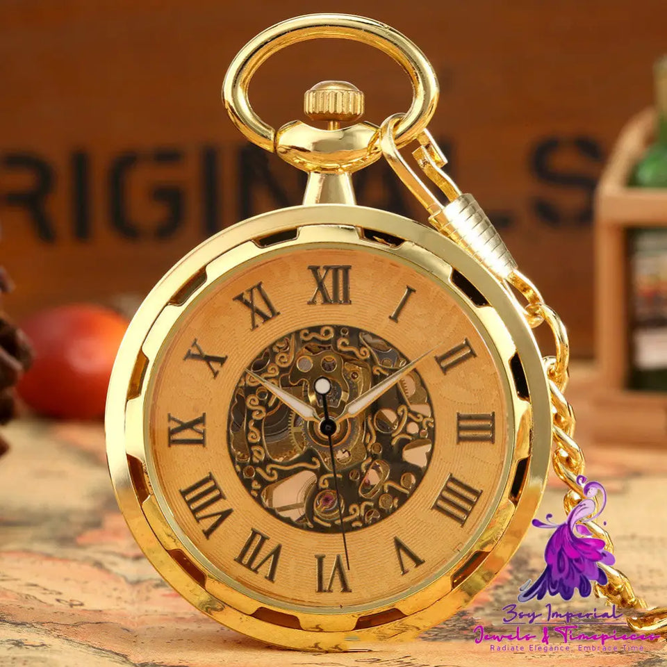 Retro Casual Mechanical Pocket Watch