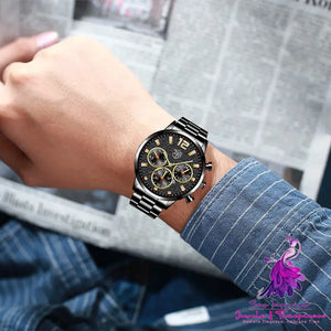 Calendar Stainless Steel Casual Watch