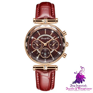 Casual Three-eye Waterproof Women’s Watch