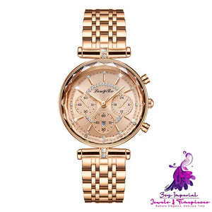 Casual Three-eye Waterproof Women’s Watch