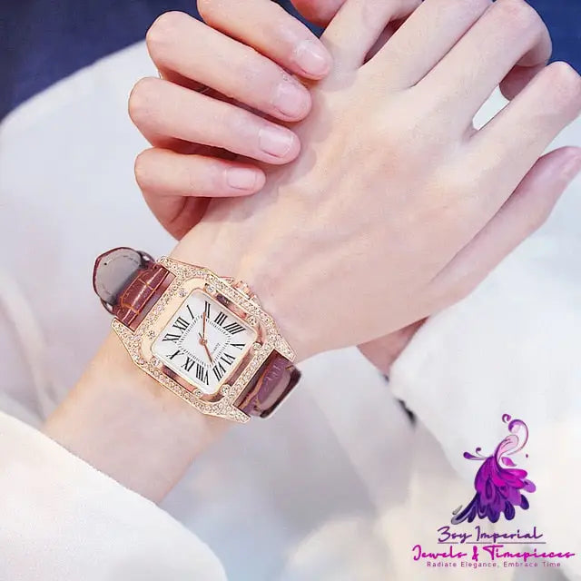 Trendy Casual Couple Diamond Watch