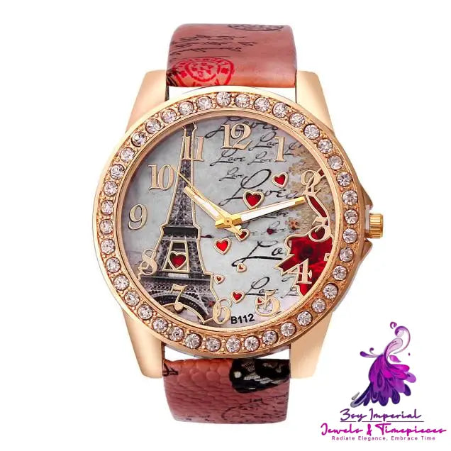 Vintage Paris Eiffel Tower Women’s Quartz Watch