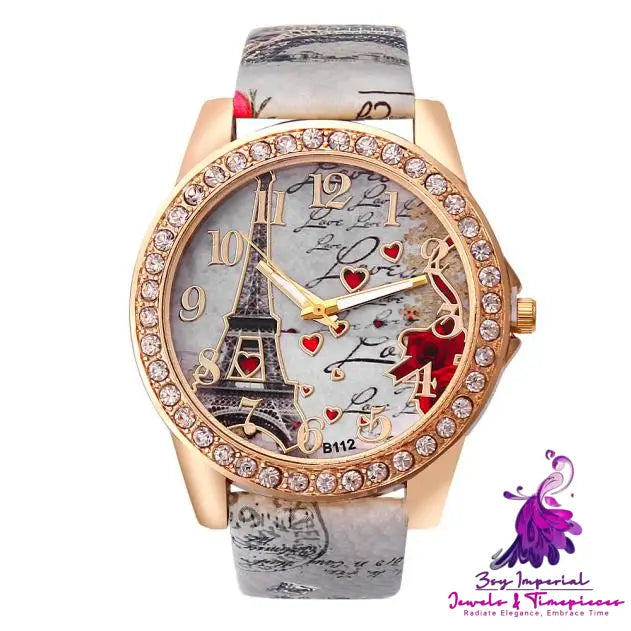 Vintage Paris Eiffel Tower Women’s Quartz Watch