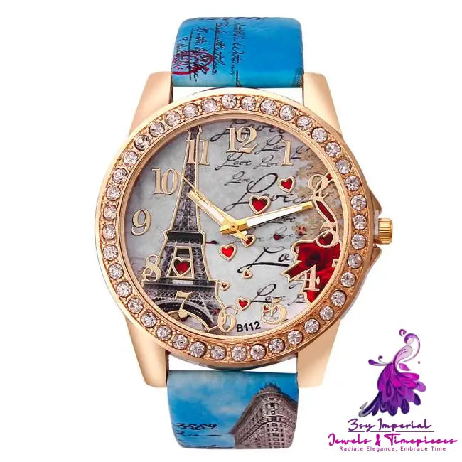 Vintage Paris Eiffel Tower Women’s Quartz Watch