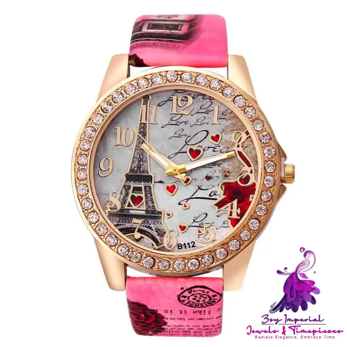 Vintage Paris Eiffel Tower Women’s Quartz Watch