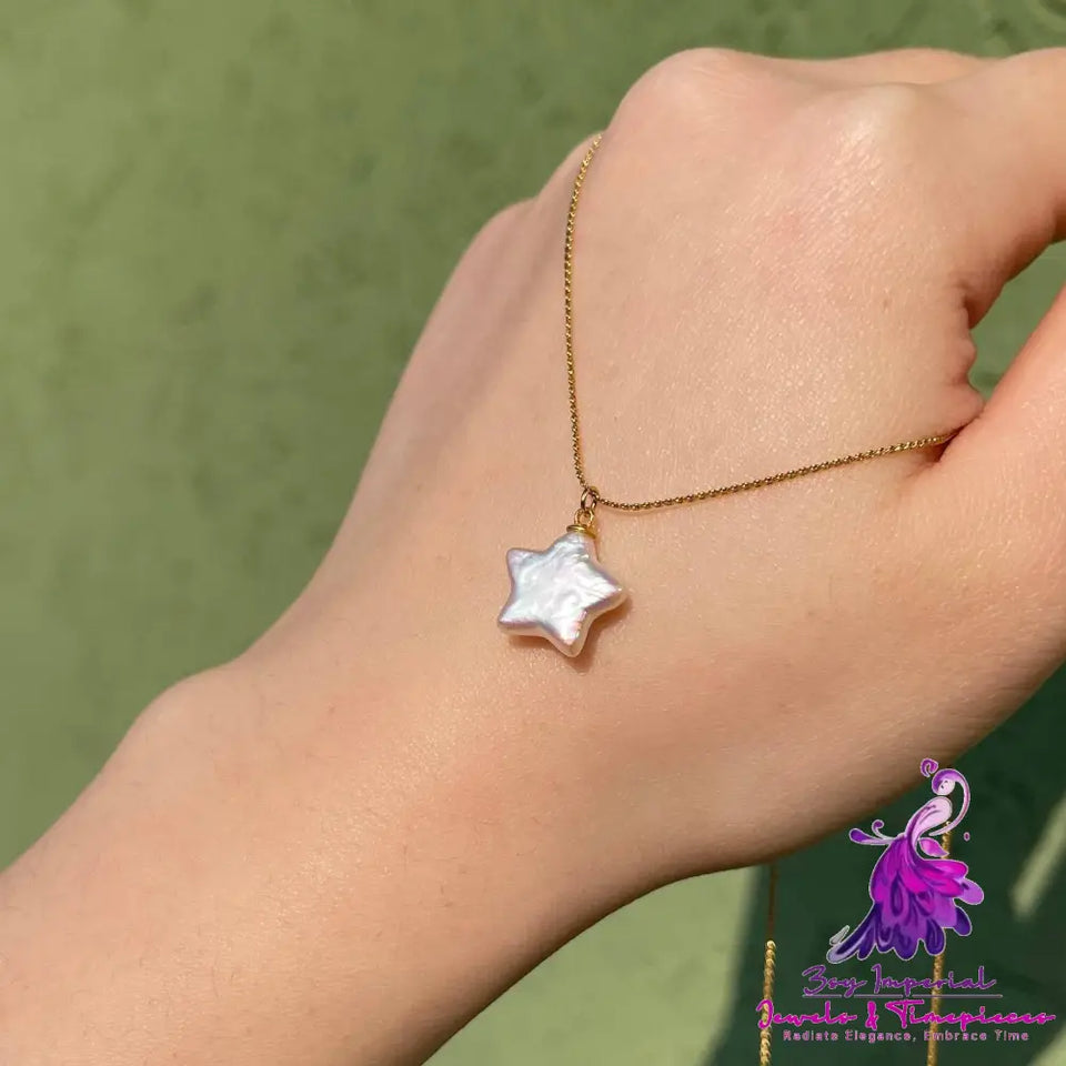 Celestial Star and Moon Necklace