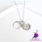 Sun Moon Sterling Silver Necklace