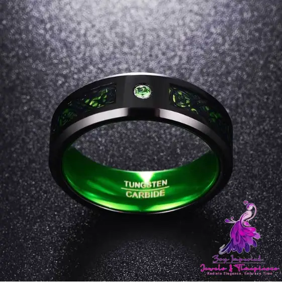 Celtic Dragon Tungsten Rings