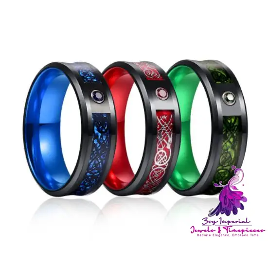 Celtic Dragon Tungsten Rings