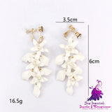 Dual Color Ceramic Flower Earrings