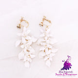 Dual Color Ceramic Flower Earrings